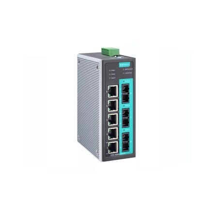 Moxa Entry-Level Mgd Eth. Swtch W/ 5 10/100Baset(X)Ports, Eds-408A-3S-Sc-T EDS-408A-3S-SC-T